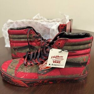 Vans x Horror Sk8-HI Freddy Krueger Nightmare On Elm Street Men's Size 13 NEW